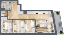 4 pokoje, mieszkanie 69,77 m², piętro 2, oferta nr VC.2.04, Vanda Park, Chorzów, Chorzów II, ul. Wandy 66