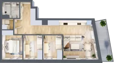 4 pokoje, mieszkanie 69,77 m², piętro 3, oferta nr VC.3.04, Vanda Park, Chorzów, Chorzów II, ul. Wandy 66