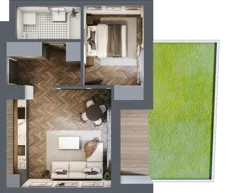 2 pokoje, mieszkanie 39,63 m², piętro 1, oferta nr F.1.10, Wzgórze Poetów 2, Gliwice, Wójtowa Wieś, ul. T. Mazowieckiego
