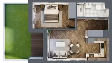 2 pokoje, mieszkanie 39,63 m², piętro 1, oferta nr F.1.10, Wzgórze Poetów 2, Gliwice, Wójtowa Wieś, ul. T. Mazowieckiego