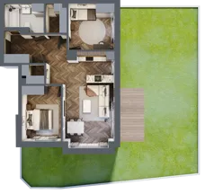 3 pokoje, mieszkanie 71,18 m², parter, oferta nr F.0.03, Wzgórze Poetów 2, Gliwice, Wójtowa Wieś, ul. T. Mazowieckiego