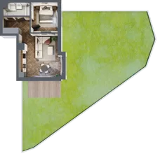 2 pokoje, mieszkanie 41,50 m², parter, oferta nr F.0.06, Wzgórze Poetów 2, Gliwice, Wójtowa Wieś, ul. T. Mazowieckiego