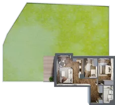 3 pokoje, mieszkanie 56,32 m², parter, oferta nr F.0.08, Wzgórze Poetów 2, Gliwice, Wójtowa Wieś, ul. T. Mazowieckiego
