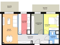 3 pokoje, mieszkanie 58,81 m², piętro 4, oferta nr A1.4.40, Moja Retkinia, Łódź, Polesie, Retkinia, ul. Obywatelska 158