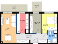 3 pokoje, mieszkanie 58,81 m², piętro 5, oferta nr A1.5.50, Moja Retkinia, Łódź, Polesie, Retkinia, ul. Obywatelska 158