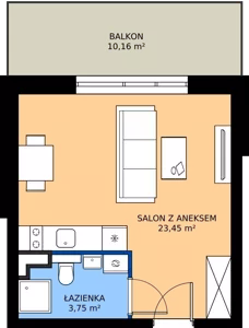 1 pokój, apartament inwestycyjny 27,15 m², parter, oferta nr B2/6, Stegna Park II, Stegna, ul. Lipowa
