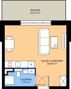 1 pokój, apartament inwestycyjny 28,43 m², parter, oferta nr B4/1, Stegna Park II, Stegna, ul. Lipowa
