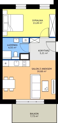 2 pokoje, apartament inwestycyjny 41,83 m², piętro 3, oferta nr B4/23, Stegna Park II, Stegna, ul. Lipowa