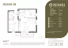 3 pokoje, mieszkanie 60,81 m², piętro 1, oferta nr A20, Botanika, Gdańsk, Osowa, ul. Izydy
