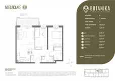 3 pokoje, mieszkanie 56,35 m², piętro 1, oferta nr B10, Botanika, Gdańsk, Osowa, ul. Izydy
