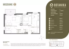 4 pokoje, mieszkanie 64,59 m², piętro 1, oferta nr A13, Botanika, Gdańsk, Osowa, ul. Izydy