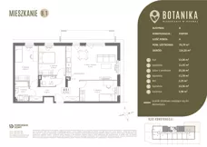 4 pokoje, mieszkanie 79,79 m², parter, oferta nr B1, Botanika, Gdańsk, Osowa, ul. Izydy