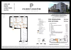 4 pokoje, mieszkanie 75,78 m², piętro 1, oferta nr M05, Powstańców Residence, Ząbki, ul. Powstańców 19