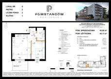 2 pokoje, mieszkanie 40,11 m², piętro 2, oferta nr M09, Powstańców Residence, Ząbki, ul. Powstańców 19