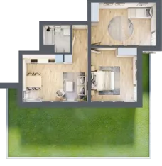3 pokoje, apartament 58,26 m², parter, oferta nr L0/K1/01, Wybrzeże Reymonta 3, Wrocław, Kleczków, Psie Pole, ul. Władysława Reymonta