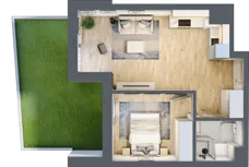 2 pokoje, apartament 38,36 m², parter, oferta nr L0/K3/08, Wybrzeże Reymonta 3, Wrocław, Kleczków, Psie Pole, ul. Władysława Reymonta