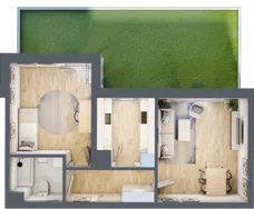 2 pokoje, apartament 49,52 m², parter, oferta nr L0/K3/10, Wybrzeże Reymonta 3, Wrocław, Kleczków, Psie Pole, ul. Władysława Reymonta