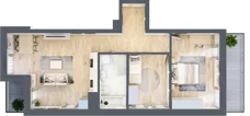 3 pokoje, apartament 63,93 m², piętro 1, oferta nr L1/K3/10, Wybrzeże Reymonta 3, Wrocław, Kleczków, Psie Pole, ul. Władysława Reymonta