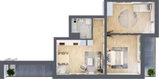 3 pokoje, apartament 58,15 m², piętro 2, oferta nr L2/K1/01, Wybrzeże Reymonta 3, Wrocław, Kleczków, Psie Pole, ul. Władysława Reymonta
