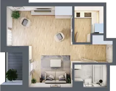 1 pokój, apartament 31,72 m², piętro 3, oferta nr L3/K1/03, Wybrzeże Reymonta 3, Wrocław, Kleczków, Psie Pole, ul. Władysława Reymonta
