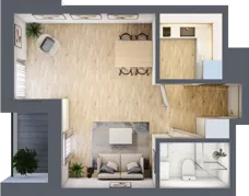 1 pokój, mieszkanie 32,14 m², piętro 3, oferta nr L3/K2/04, Wybrzeże Reymonta 3, Wrocław, Kleczków, Psie Pole, ul. Władysława Reymonta