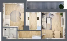 2 pokoje, mieszkanie 49,58 m², piętro 3, oferta nr L3/K3/11, Wybrzeże Reymonta 3, Wrocław, Kleczków, Psie Pole, ul. Władysława Reymonta