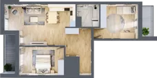 3 pokoje, mieszkanie 69,02 m², piętro 5, oferta nr L5/K3/03, Wybrzeże Reymonta 3, Wrocław, Kleczków, Psie Pole, ul. Władysława Reymonta