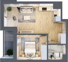 2 pokoje, apartament 38,24 m², piętro 5, oferta nr L5/K3/09, Wybrzeże Reymonta 3, Wrocław, Kleczków, Psie Pole, ul. Władysława Reymonta