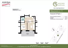 2 pokoje, mieszkanie 36,09 m², piętro 1, oferta nr B11, Wzgórze Gustawa, Kraków, Wzgórza Krzesławickie, Zesławice, ul. Gustawa Morcinka