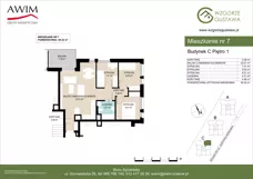 4 pokoje, mieszkanie 59,32 m², piętro 1, oferta nr C7, Wzgórze Gustawa, Kraków, Wzgórza Krzesławickie, Zesławice, ul. Gustawa Morcinka