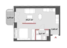 1 pokój, mieszkanie 35,17 m², piętro 5, oferta nr 54/Z54-A.05.02, Żelazna 54, Warszawa, Wola, Mirów, ul. Żelazna 54