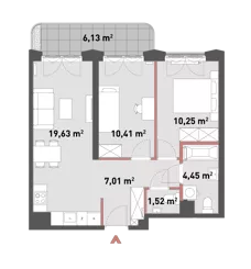 3 pokoje, mieszkanie 53,12 m², piętro 5, oferta nr 54/Z54-A.05.04, Żelazna 54, Warszawa, Wola, Mirów, ul. Żelazna 54