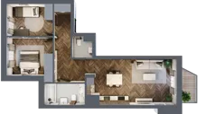 3 pokoje, mieszkanie 65,85 m², piętro 2, oferta nr 139, Nowa Mangalia - Etap II, Warszawa, Mokotów, Stegny, ul. Mangalia