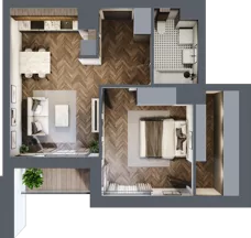 2 pokoje, mieszkanie 50,46 m², parter, oferta nr 103, Nowa Mangalia - Etap II, Warszawa, Mokotów, Stegny, ul. Mangalia