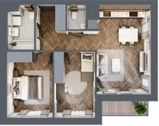 3 pokoje, mieszkanie 57,77 m², parter, oferta nr 67, Nowa Mangalia - Etap II, Warszawa, Mokotów, Stegny, ul. Mangalia