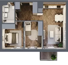 3 pokoje, mieszkanie 55,43 m², piętro 5, oferta nr 176, Nowa Mangalia - Etap II, Warszawa, Mokotów, Stegny, ul. Mangalia