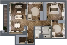 4 pokoje, mieszkanie 94,55 m², piętro 6, oferta nr 225, Nowa Mangalia - Etap II, Warszawa, Mokotów, Stegny, ul. Mangalia