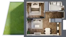 2 pokoje, mieszkanie 41,89 m², parter, oferta nr 5, Nowa Mangalia - Etap II, Warszawa, Mokotów, Stegny, ul. Mangalia