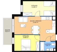 3 pokoje, mieszkanie 52,30 m², piętro 3, oferta nr M27, Nowy Zakroczym, Zakroczym, ul. Tylna