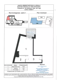 1 pokój, mieszkanie 31,93 m², piętro 1, oferta nr WS-B2-LM-M.1.1, Wilda Story, Poznań, Wilda, Wilda, ul. 28 Czerwca 1956 r. 156