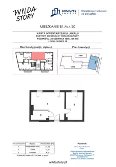 2 pokoje, mieszkanie 39,50 m², piętro 4, oferta nr WS-B1-LM-M.4.20, Wilda Story, Poznań, Wilda, Wilda, ul. 28 Czerwca 1956 r. 156