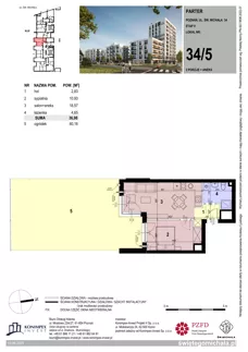 2 pokoje, mieszkanie 36,98 m², parter, oferta nr SM2-A1-LM-34_05, Świętego Michała, Poznań, Ostrów Tumski-Śródka-Zawady-Komandoria, Śródka, ul. Świętego Michała 34, 36, 38, 40