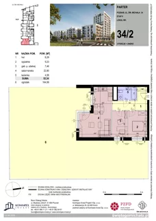 3 pokoje, mieszkanie 52,35 m², piętro 1, oferta nr SM2-A1-LM-34_07, Świętego Michała, Poznań, Ostrów Tumski-Śródka-Zawady-Komandoria, Śródka, ul. Świętego Michała 34, 36, 38, 40
