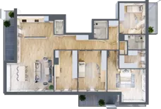 5 pokoi, apartament 143,61 m², piętro 1, oferta nr 6A0105, Jaśminowy Mokotów VI Wille Miejskie, Warszawa, Mokotów, Stegny, ul. Białego Dębu