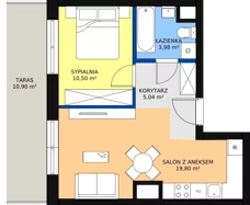 2 pokoje, mieszkanie 39,52 m², piętro 6, oferta nr HB0662, Park Skandynawia V, Warszawa, Praga Południe, Gocław, ul. Optyków 1