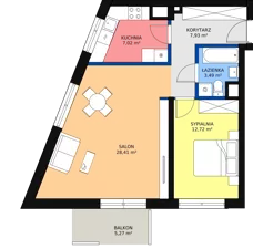 2 pokoje, mieszkanie 59,78 m², piętro 3, oferta nr I0339, Park Skandynawia V, Warszawa, Praga Południe, Gocław, ul. Optyków 1