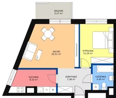 2 pokoje, mieszkanie 53,11 m², piętro 5, oferta nr I0566, Park Skandynawia V, Warszawa, Praga Południe, Gocław, ul. Optyków 1