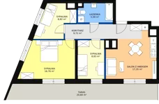 4 pokoje, mieszkanie 67,29 m², piętro 6, oferta nr I0676, Park Skandynawia V, Warszawa, Praga Południe, Gocław, ul. Optyków 1