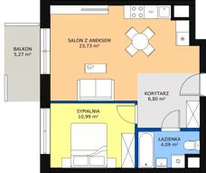 2 pokoje, mieszkanie 45,87 m², piętro 6, oferta nr I0679, Park Skandynawia V, Warszawa, Praga Południe, Gocław, ul. Optyków 1