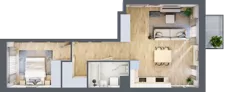 2 pokoje, mieszkanie 50,65 m², piętro 1, oferta nr 1BA0105, Awangarda Mogilska, Kraków, Prądnik Czerwony, Rakowice, ul. Mogilska 126